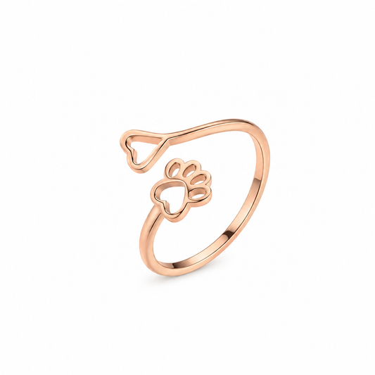 Golden Paws of Love Ring - The Pet Drop
