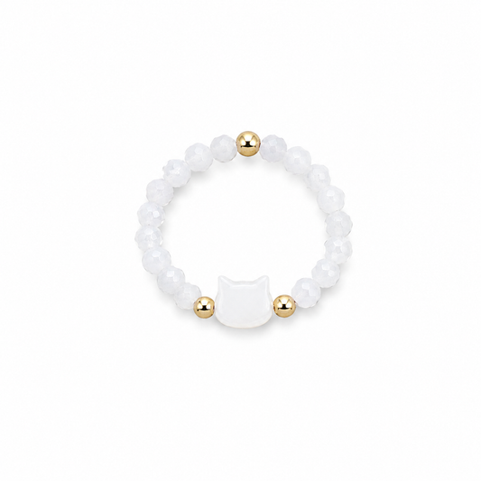 White Cat Ring - The Pet Drop