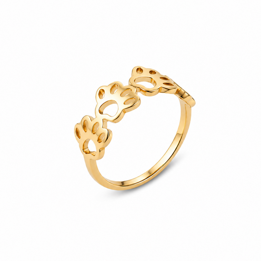 Golden Little Paws Ring - The Pet Drop