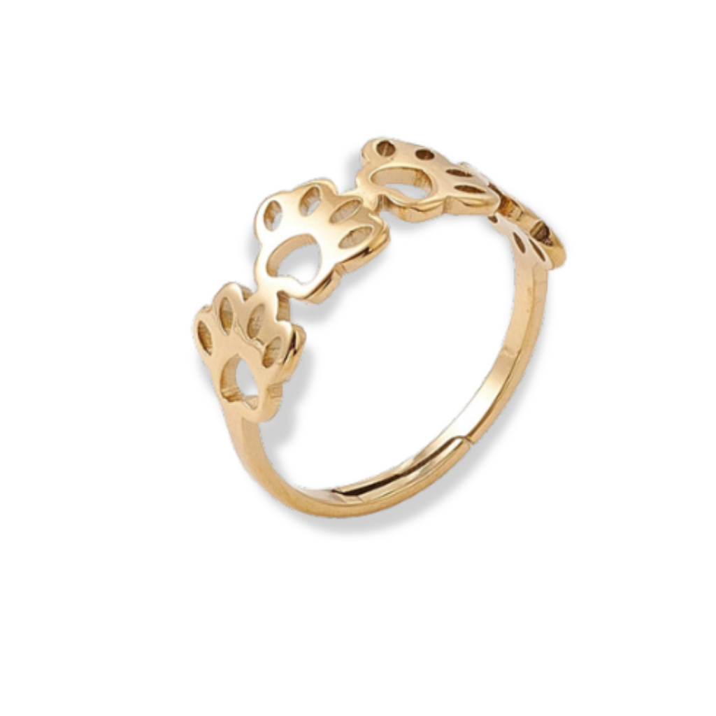 Golden Little Paws Ring