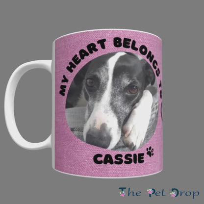 My Heart Belongs to Mug (Dog Personalised Pink)