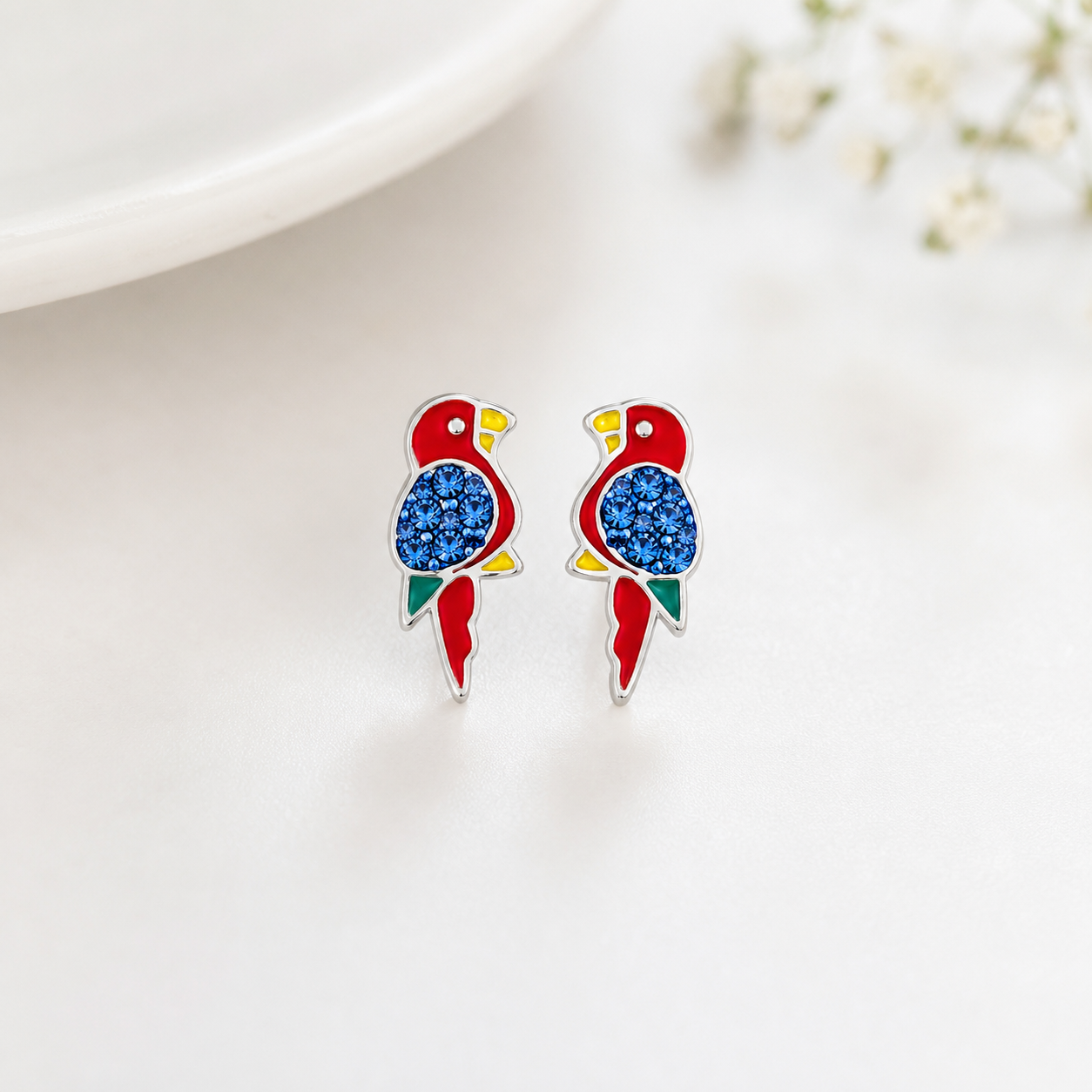 Colourful Parrot Earrings