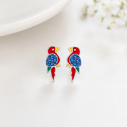 Colourful Parrot Earrings