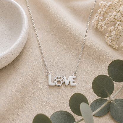 Paws in Love Necklace - The Pet Drop