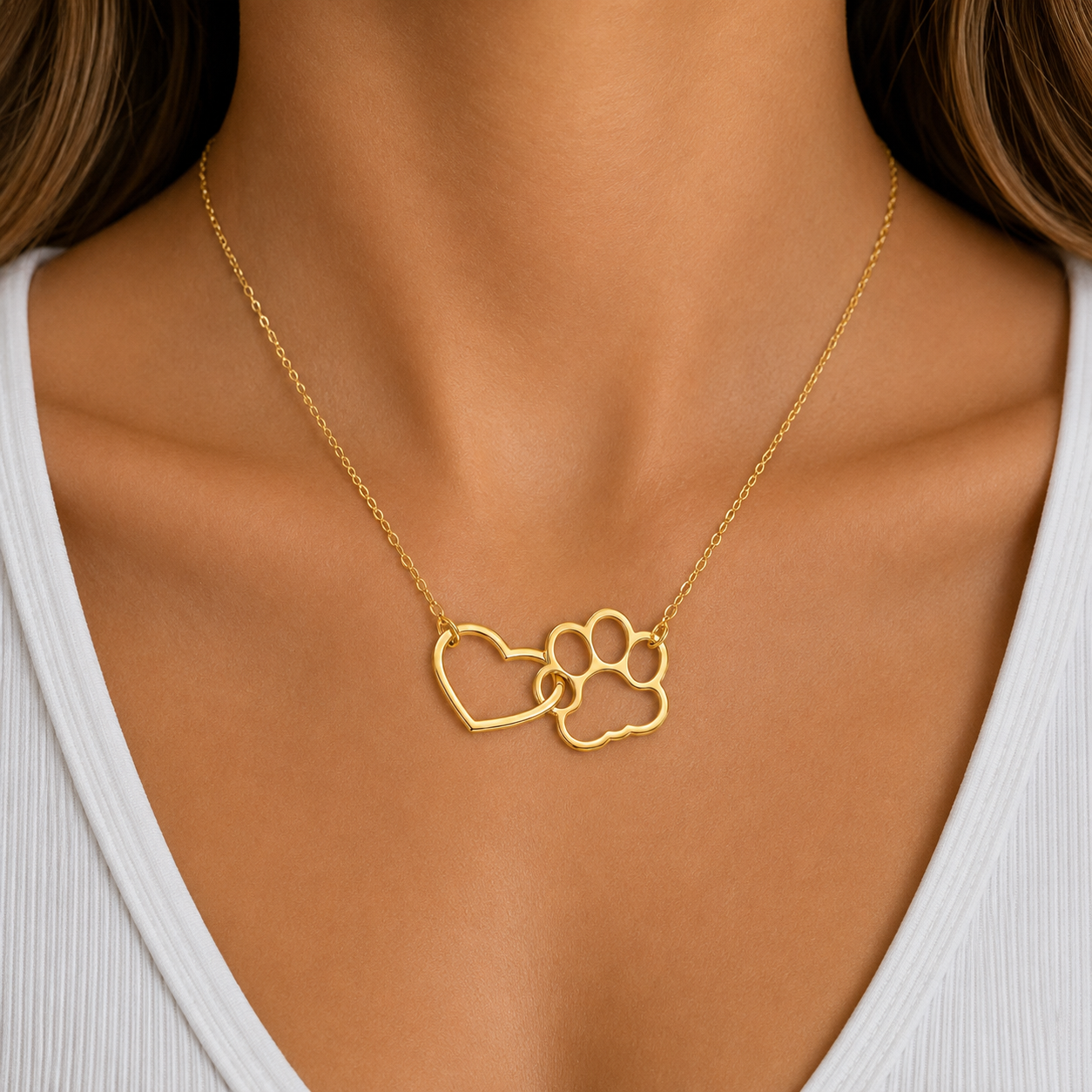 Golden Entwined Necklace - The Pet Drop