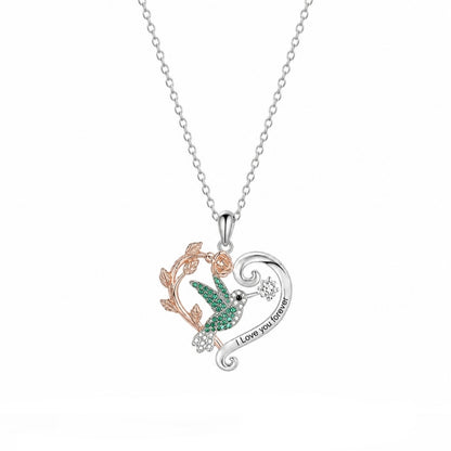 Crystal Hummingbird Necklace - The Pet Drop