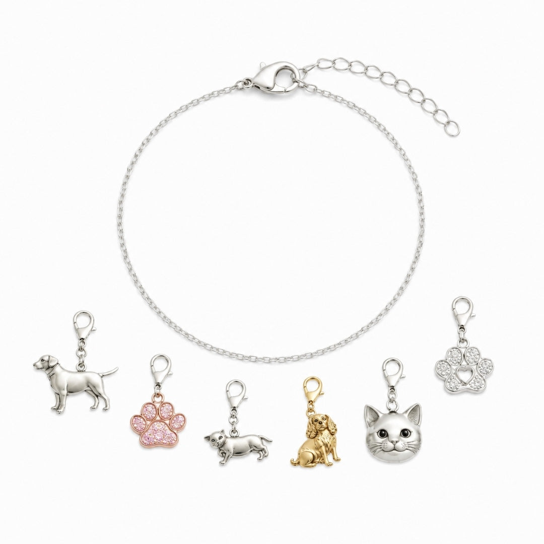 Interchangeable Cat and Dog Themed Bracelet - The Pet Drop