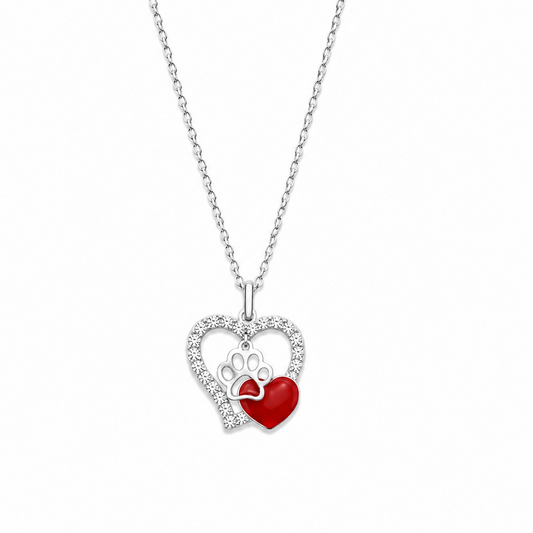Crystal Paw Necklace - The Pet Drop