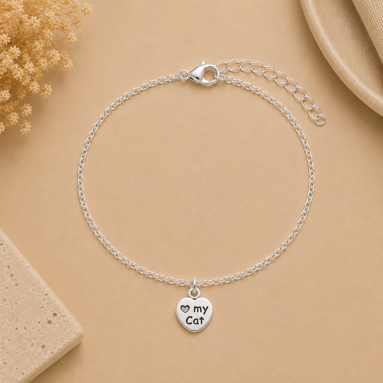 I Love my Cat Anklet - The Pet Drop