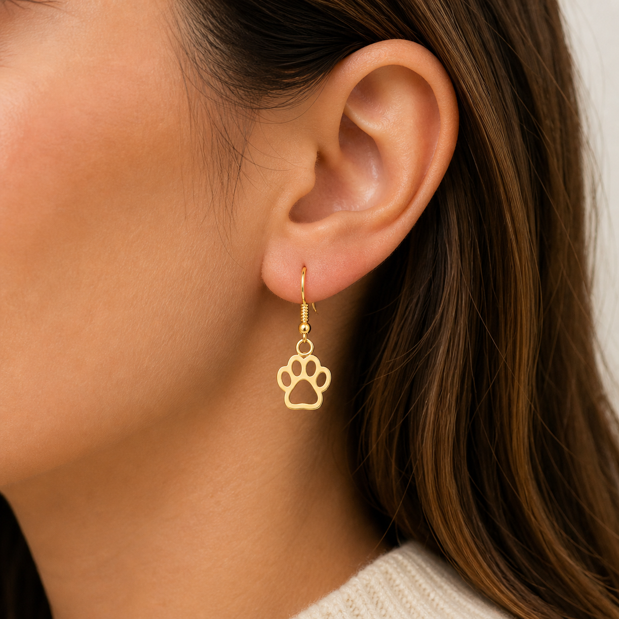 Golden Paws Earrings - The Pet Drop