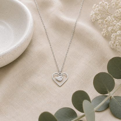 Robin in my Heart Necklace - The Pet Drop