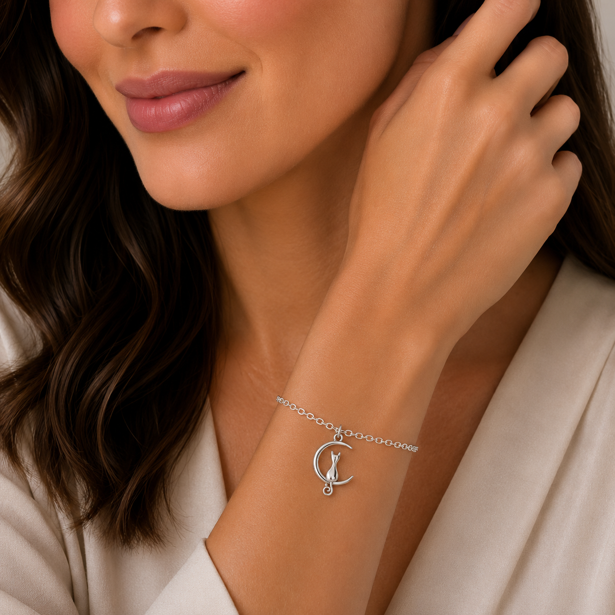 Kitten In The Moon Bracelet - The Pet Drop