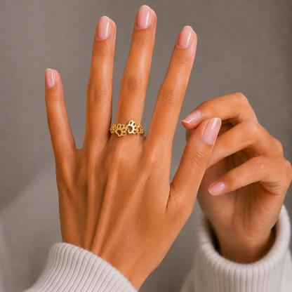 Golden Little Paws Ring - The Pet Drop