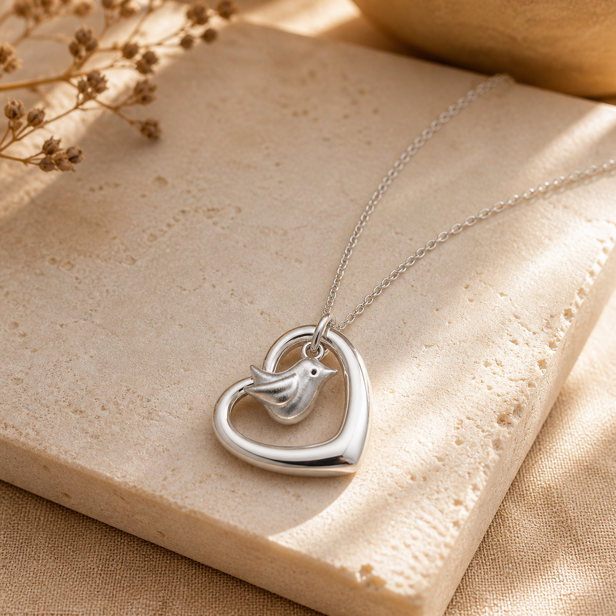 Robin of my Heart Necklace - The Pet Drop
