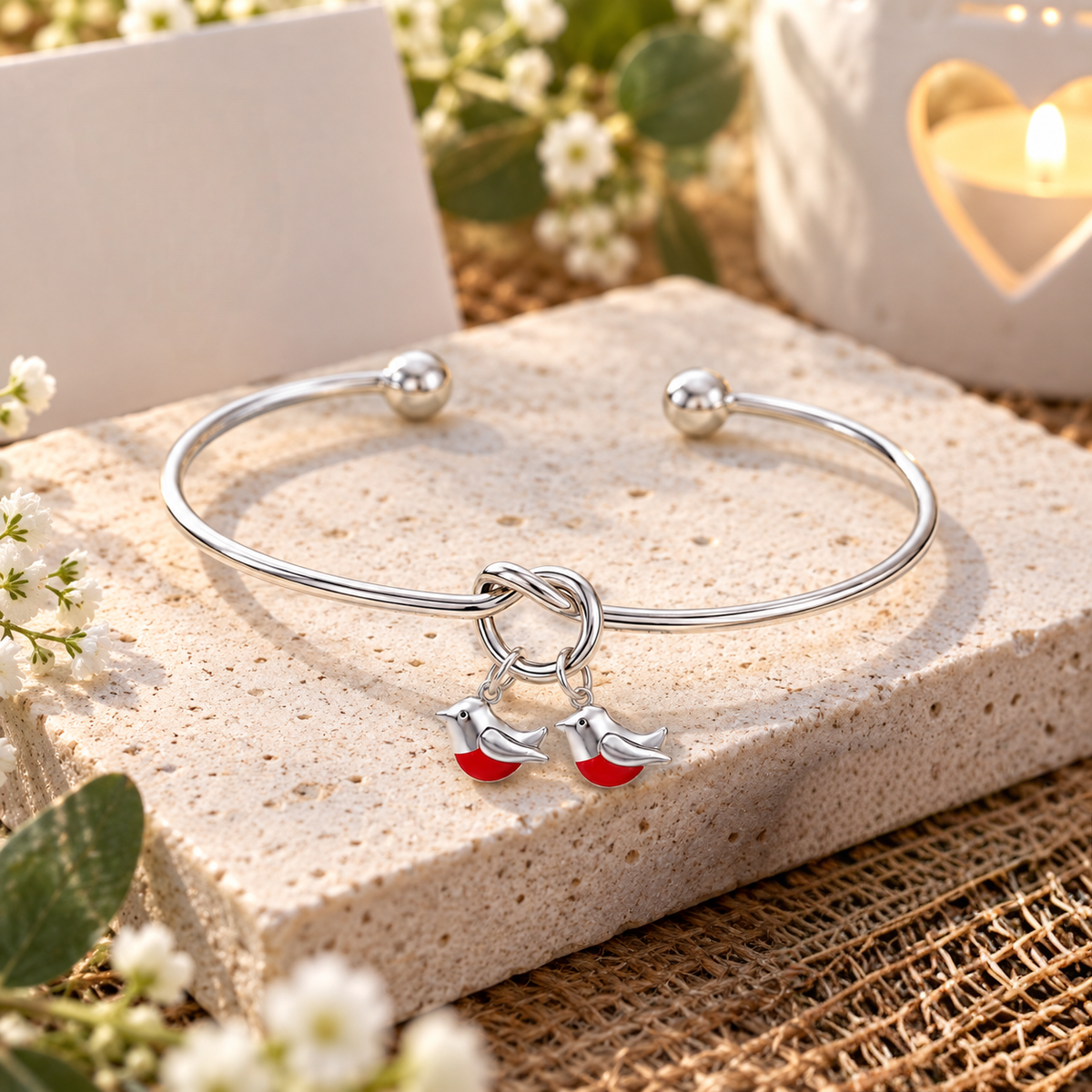 Forever Double Robin Bangle