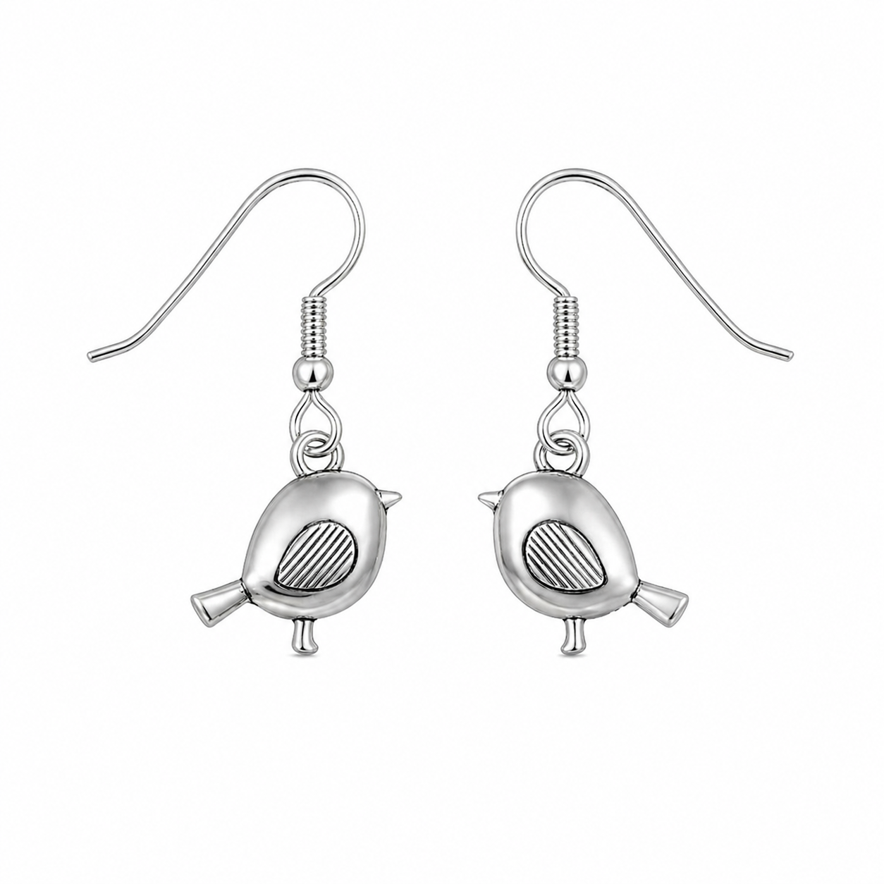 Silver Robin Drop Earrings - The Pet Drop