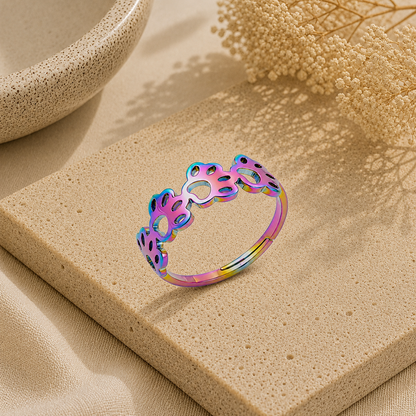 Colourful Little Paws Ring - The Pet Drop