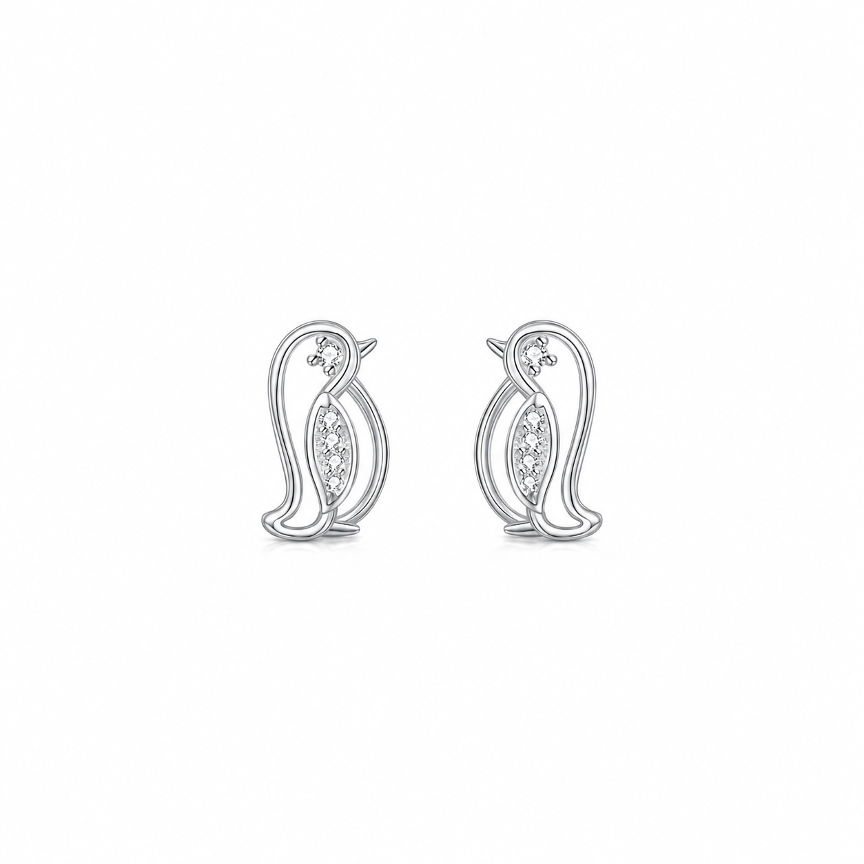 Crystal Penguin Earrings