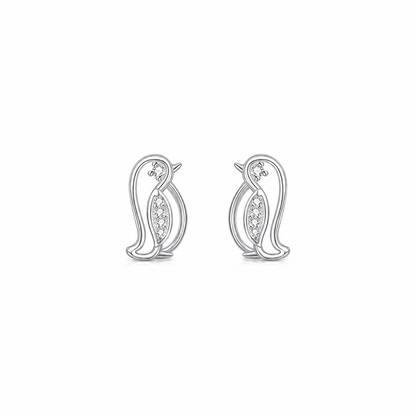 Crystal Penguin Earrings