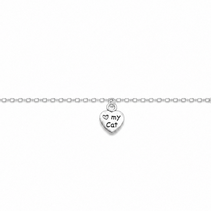 I Love my Cat Anklet - The Pet Drop