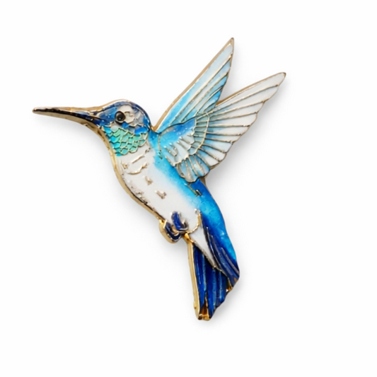 Teal Hummingbird Bird Badge - The Pet Drop