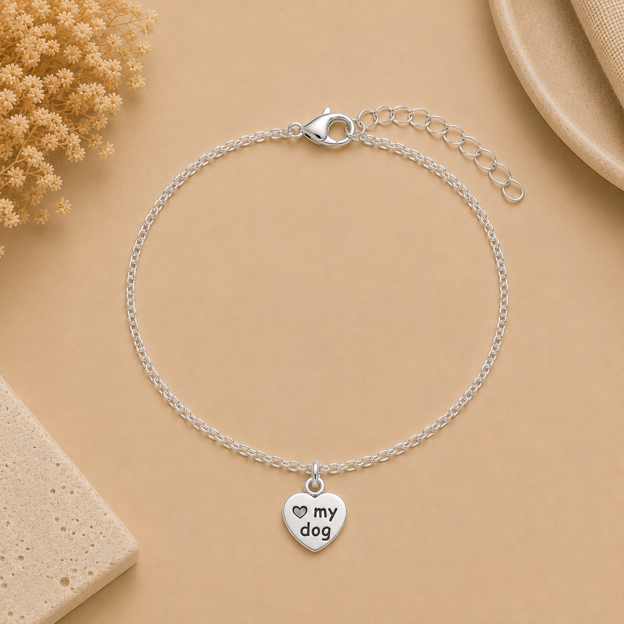 I Love my Dog Anklet - The Pet Drop
