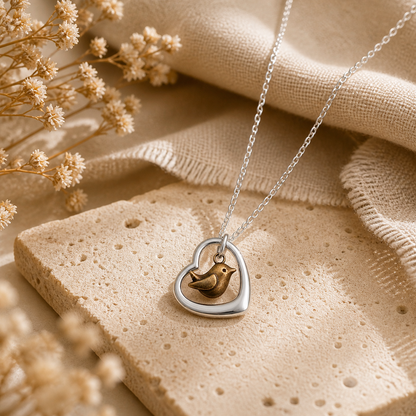 Robin in my Heart Ember Edition Necklace - The Pet Drop