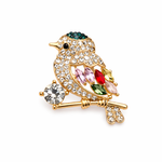 Colourful Robin Brooch - The Pet Drop