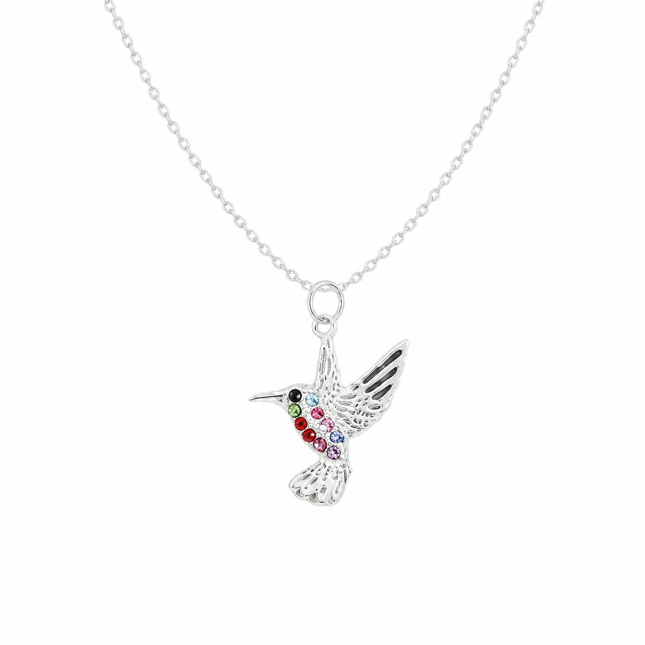 Colourful Crystal Bird Necklace - The Pet Drop