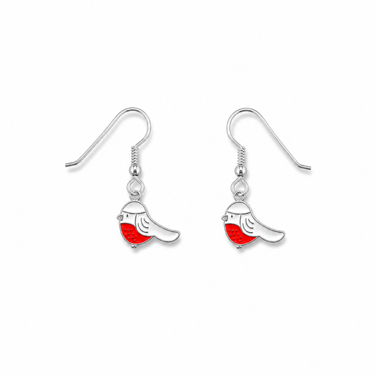 Christmas Robin Earrings - The Pet Drop