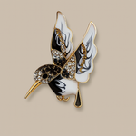 Crystal Hummingbird Brooch