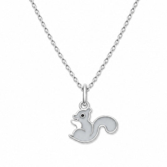 Silver Squirrel Necklace - The Pet Drop