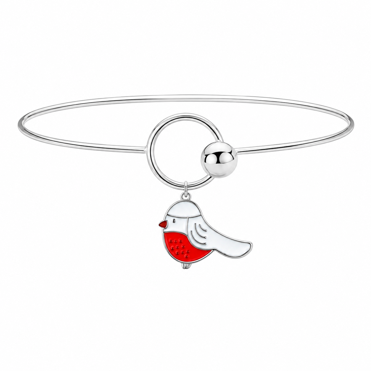 Christmas Robin Bangle - The Pet Drop