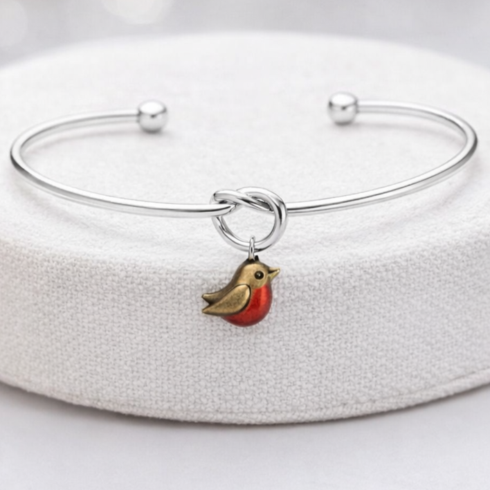 Forever Robin Ember Bangle (Red Breast Very Limited Edition) - The Pet Drop