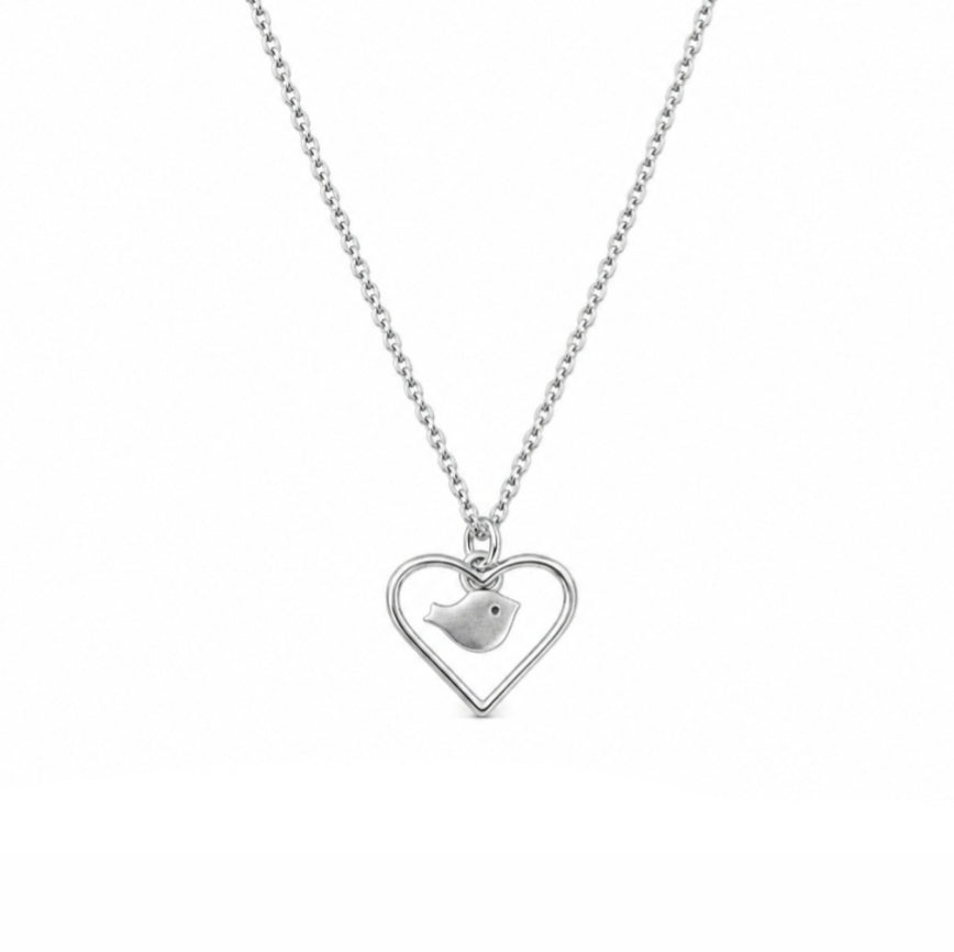 Robin in my Heart Necklace - The Pet Drop