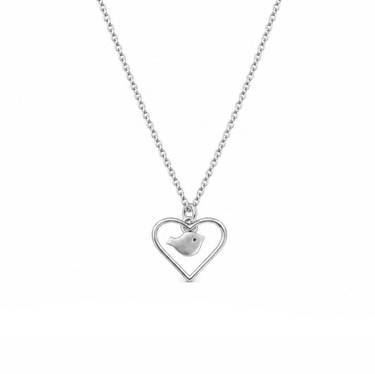 Robin in my Heart Necklace - The Pet Drop