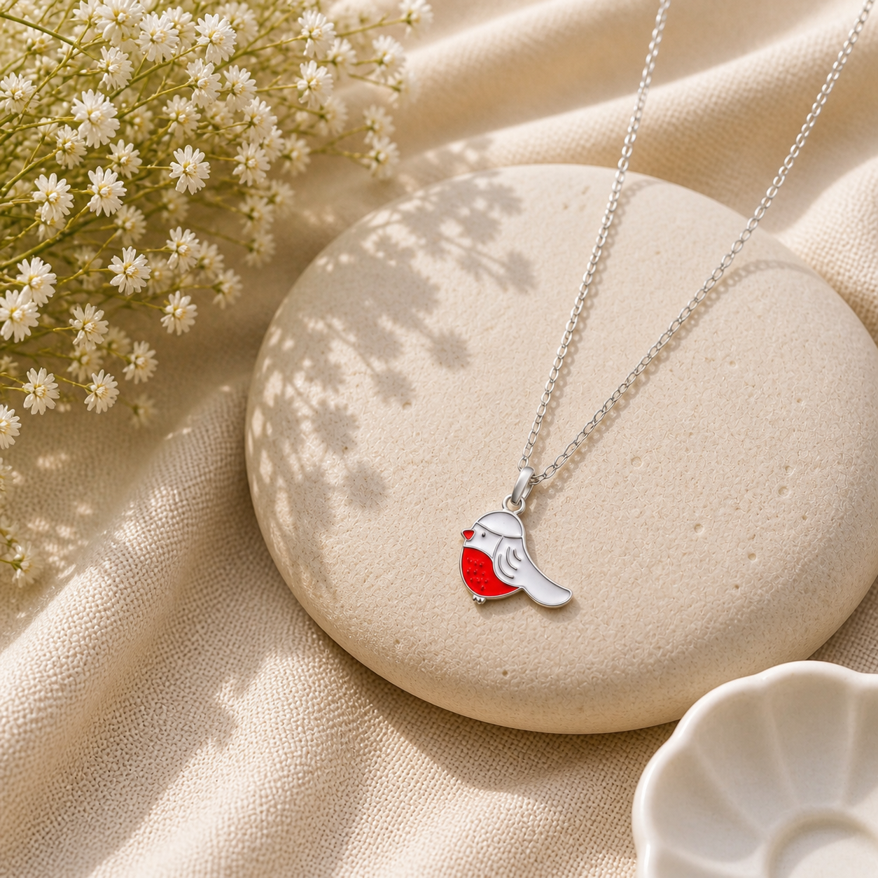 Christmas Robin Necklace - The Pet Drop