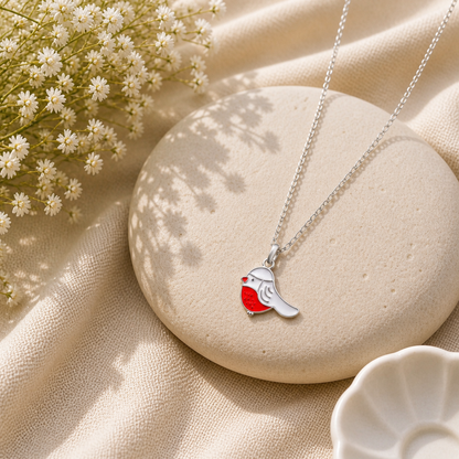 Christmas Robin Necklace - The Pet Drop