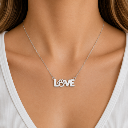 Paws in Love Necklace - The Pet Drop