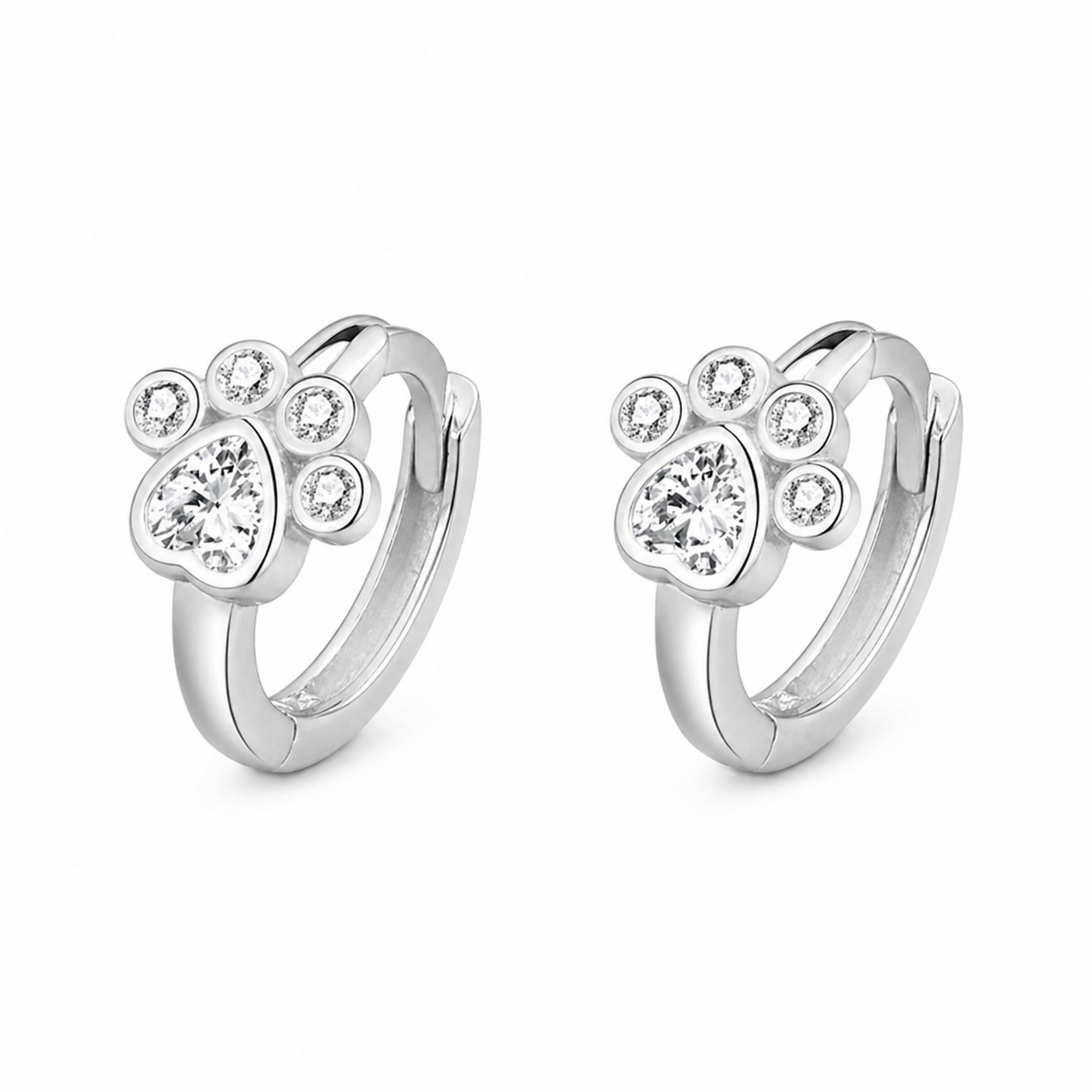 Paws of Joy Earrings (Silver Edition) - The Pet Drop