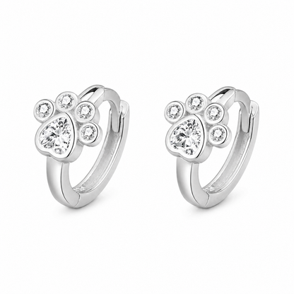 Paws of Joy Earrings (Silver Edition) - The Pet Drop
