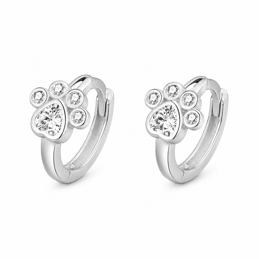 Paws of Joy Earrings (Silver Edition) - The Pet Drop