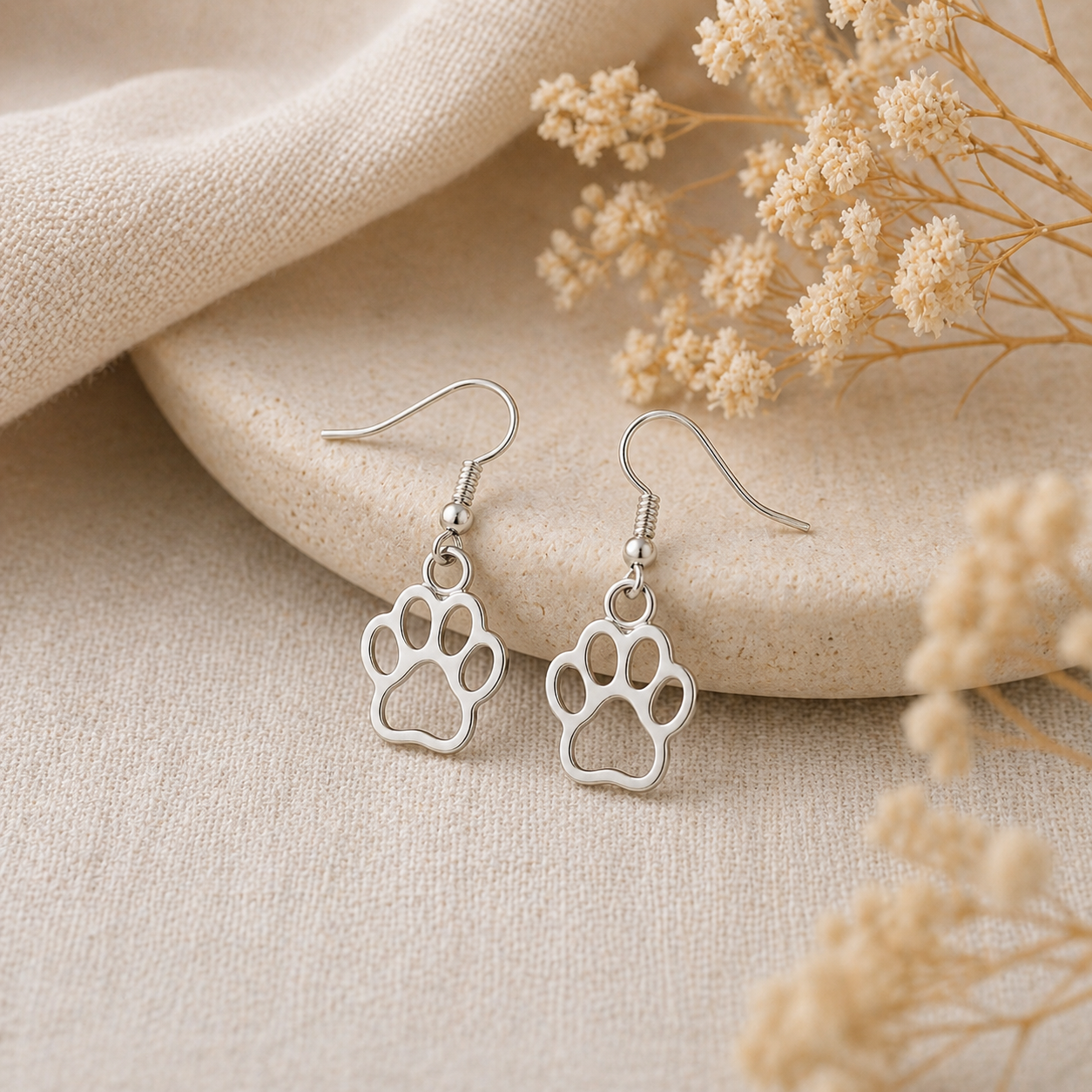 Paw Print of Love Earrings - The Pet Drop