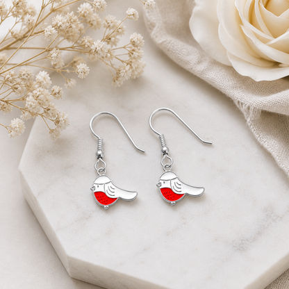 Christmas Robin Earrings - The Pet Drop