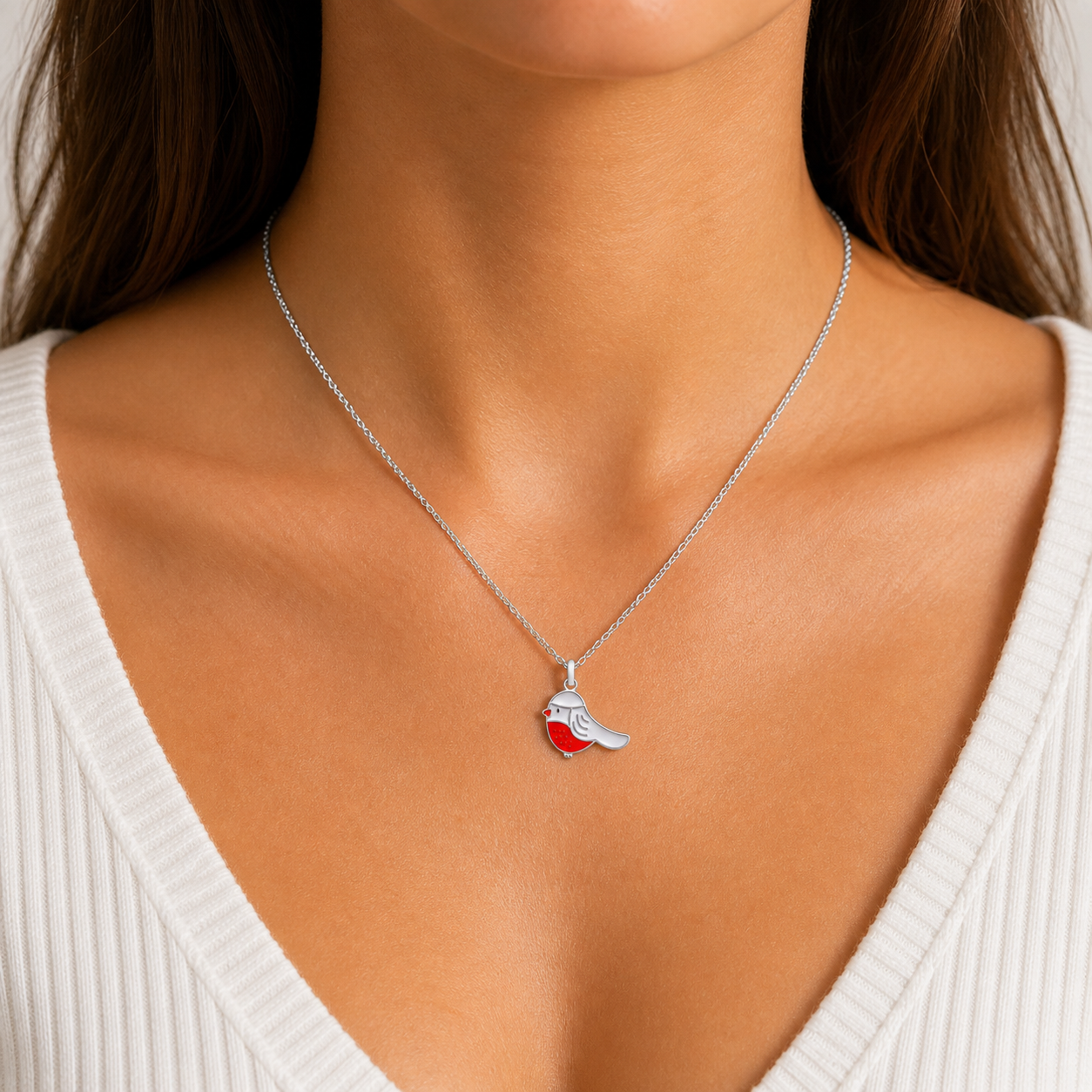 Christmas Robin Necklace - The Pet Drop