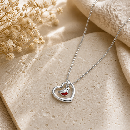 Red Robin of my Heart Necklace - The Pet Drop