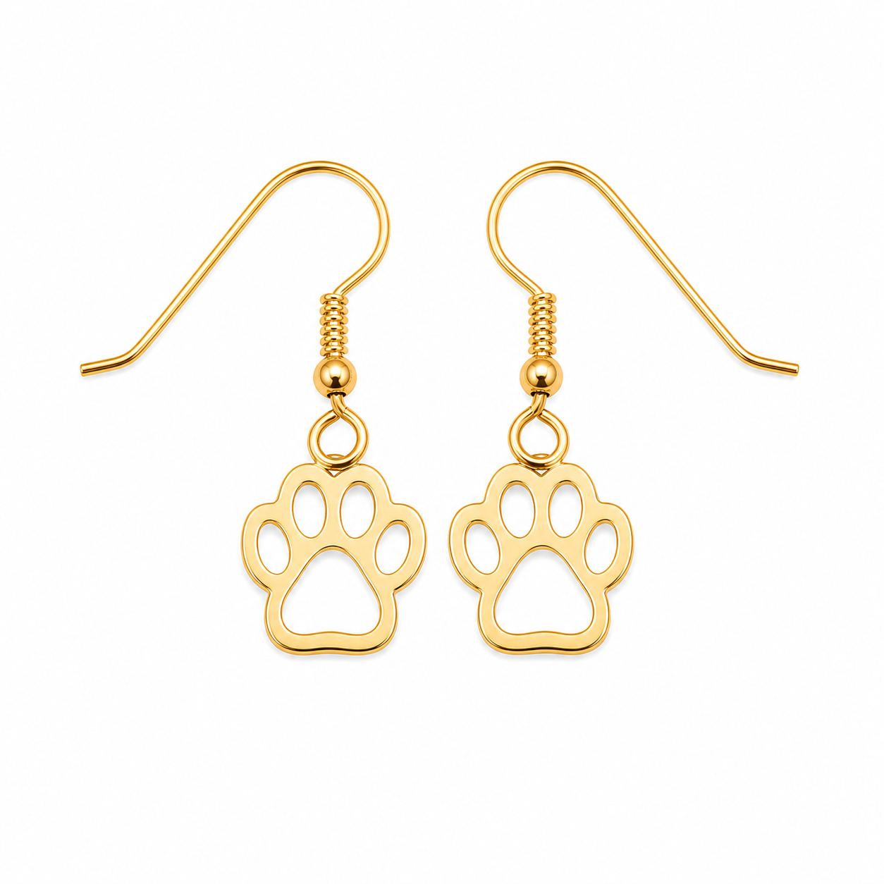 Golden Paws Earrings - The Pet Drop