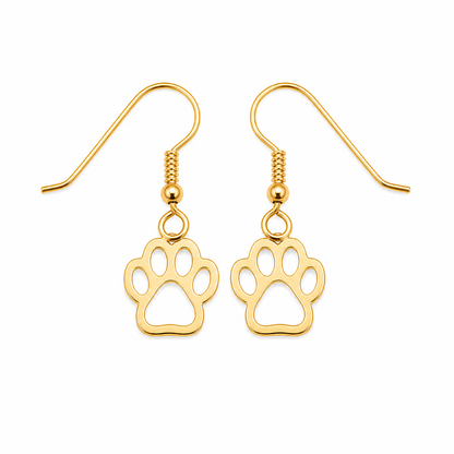 Golden Paws Earrings - The Pet Drop