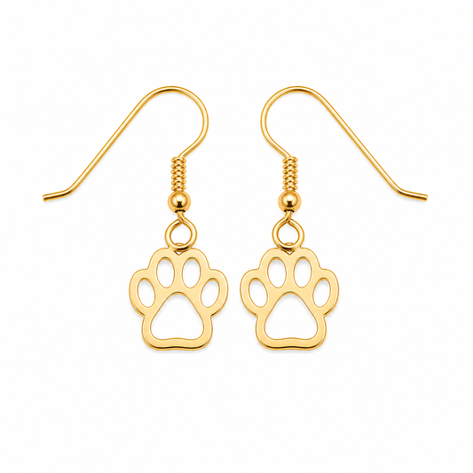 Golden Paws Earrings - The Pet Drop