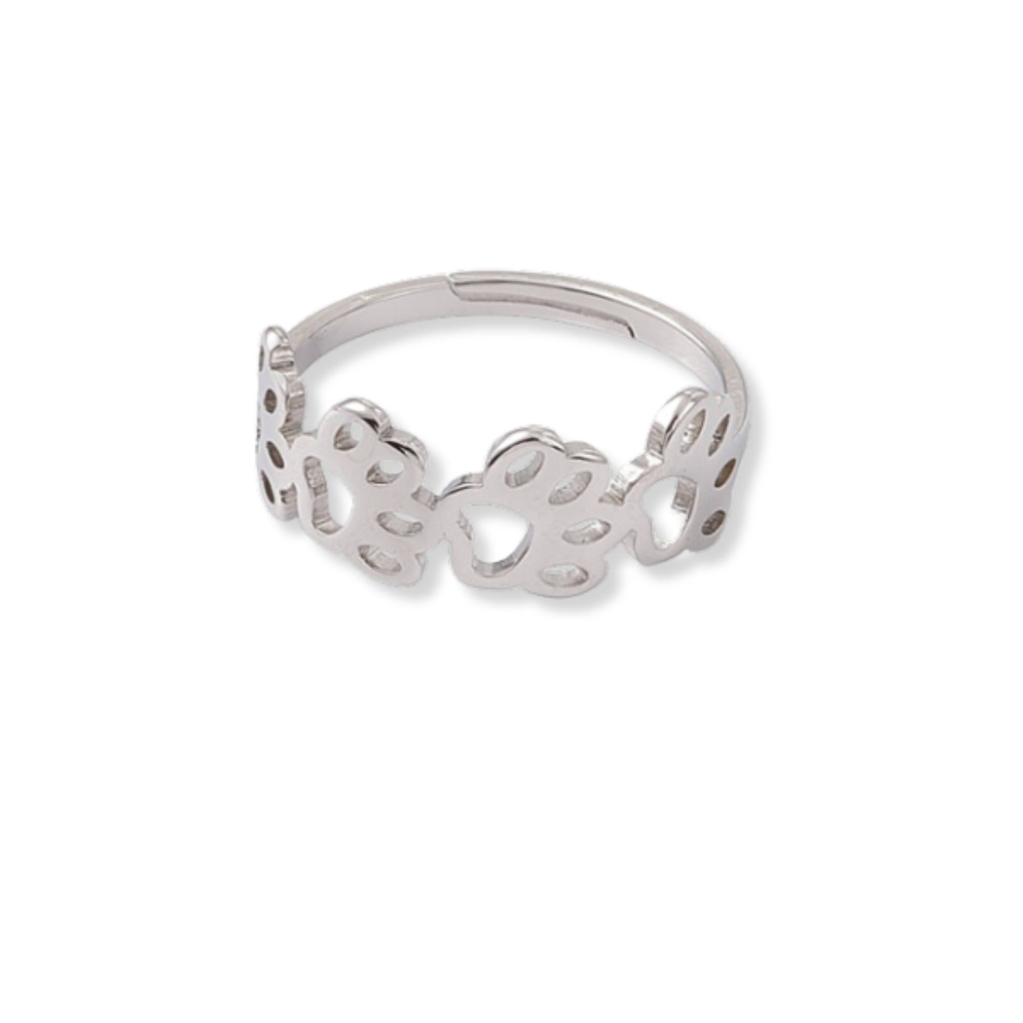 Silver Little Paws Ring